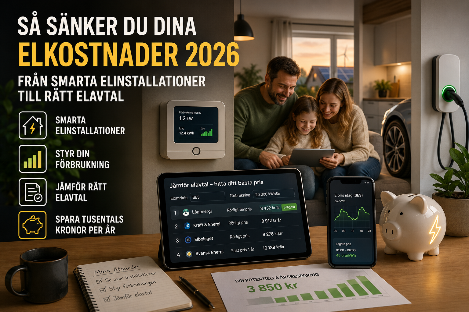 Elektriker som installerar smart elinstallation i hem