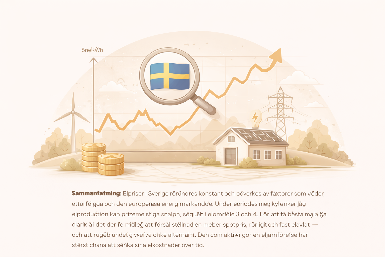 Person som jämför elpriser och elavtal på dator hemma
